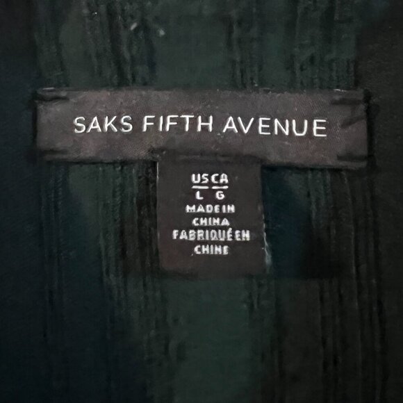 Saks Fifth Avenue Green Ribbed Turtleneck Sweater Women's Size Large L - Picture 4 of 5